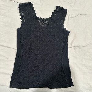 Express Black Lace Top